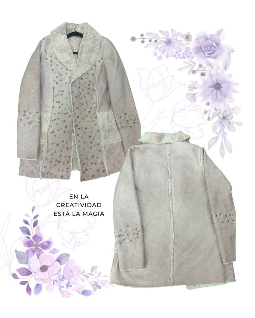 Abrigo Gamulan Palo Rosa con Cristales - L – Edición Exclusiva