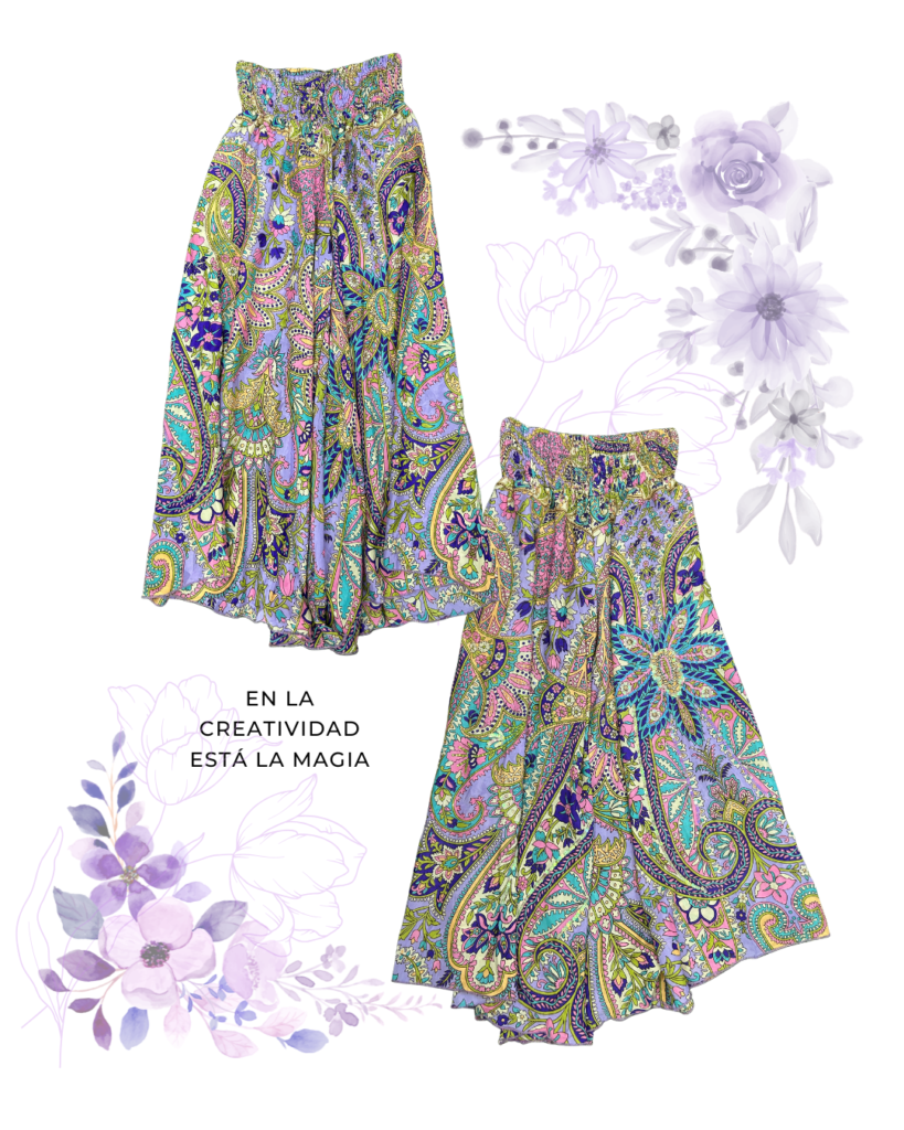 Falda Midi Estampado Paisley Multicolor M – Edición Exclusiva
