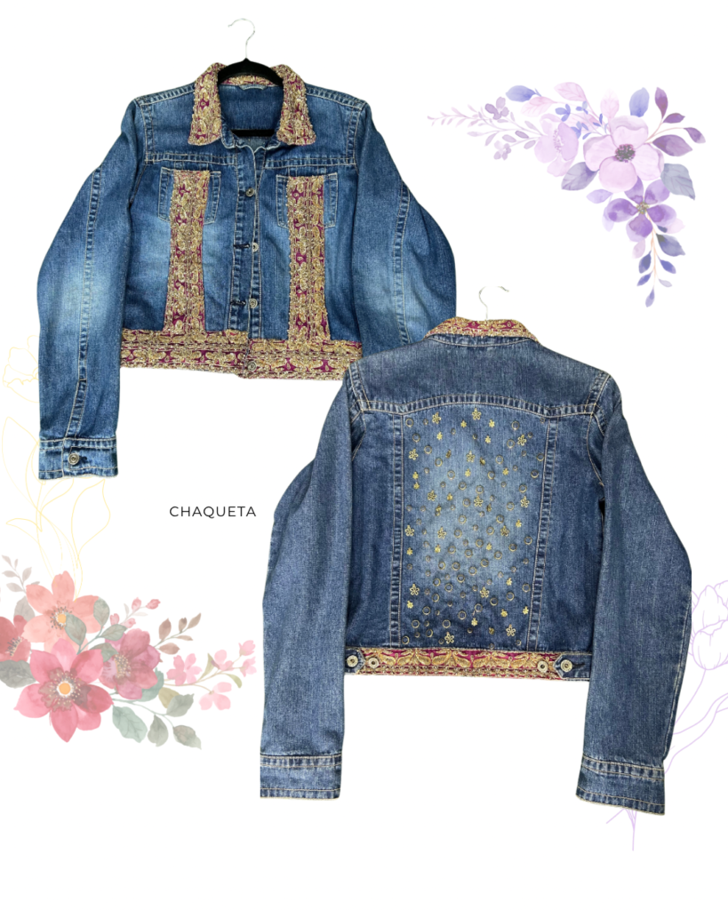 Chaqueta Denim Bordada de Inspiración Barroca M – Edición Exclusiva